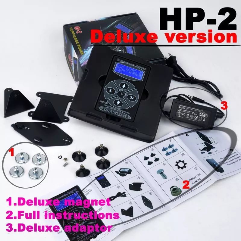 Fuente de alimentación para tatuaje 100% original Hurricane HP-2 Green Box