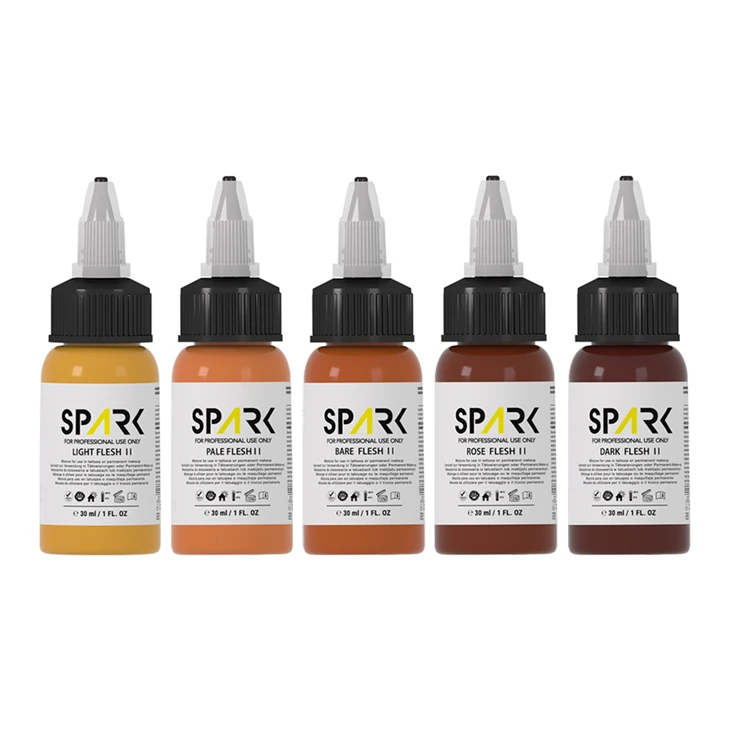 Professional EU REACH Compliant 1oz Flesh Tone Tattoo Ink Set For Permanent Makeup & Tattoo Artists