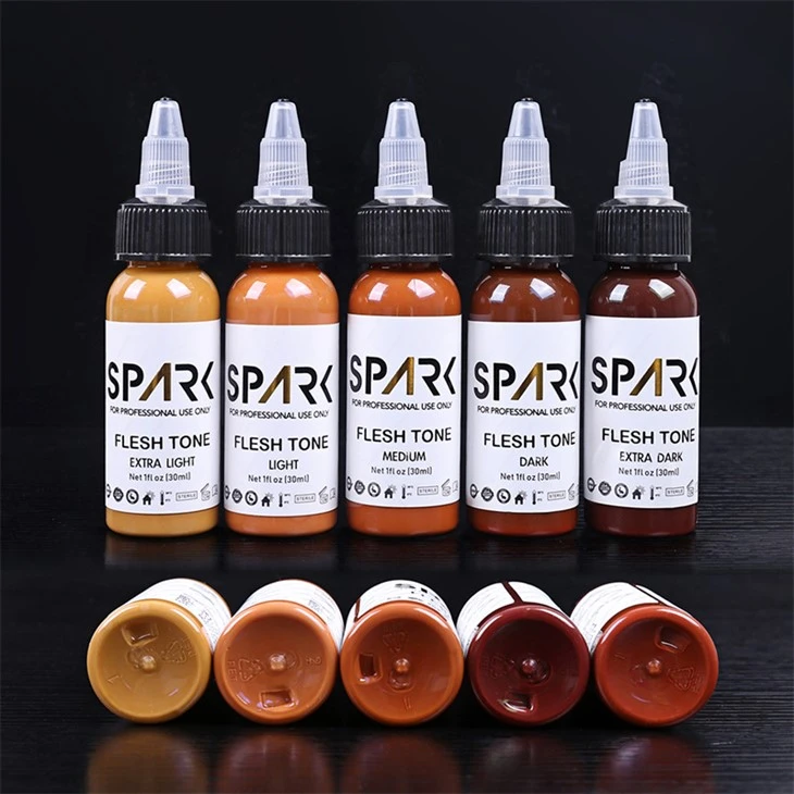 Serie de tinta Spark Tattoo Ink Juego de tinta para tatuaje profesional Vanta Black 8OZ 4OZ Super Black Ink Series Spark Tattoo Ink Juego de tinta para tatuaje profesional