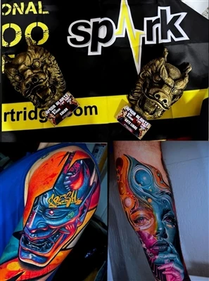 Artista de SPARK @anfitriontattoo logra doble victoria en Expo Tattoo Cultura...