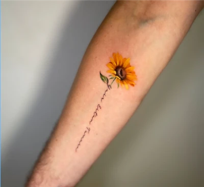 El girasol tatuado: una encarnación de esperanza y resiliencia
