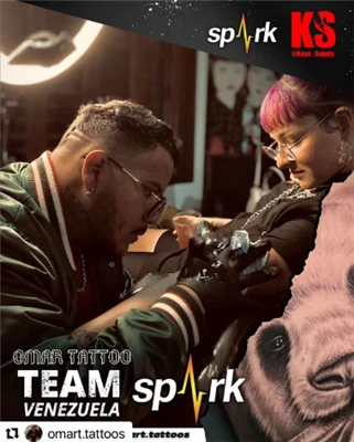 Spark Cartuchos Patrocinador Artista del tatuaje