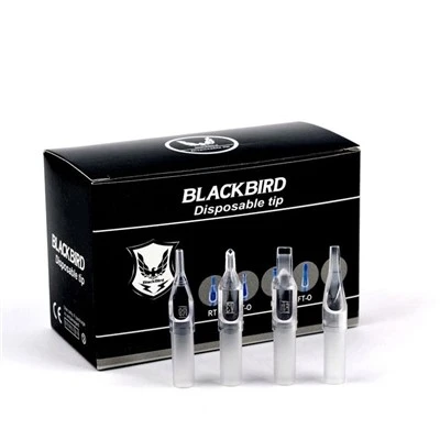 50 piezas de ametralladora de tatuaje transparente desechable de 50 piezas