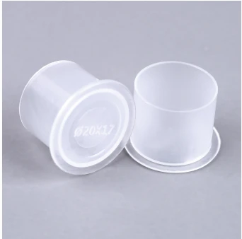 Tazas de tinta de plástico transparentes