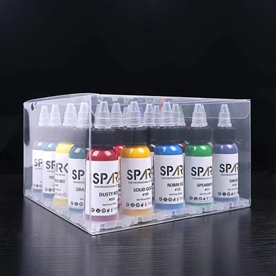 Juego de tinta de tatuaje premium de 25 colores de larga duración y rápida Spark de 30 ml (1 oz) para tatuajes y arte corporal