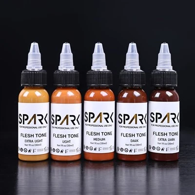 30 ml/botella 5 color tono de tono de tono de piel para tatuaje para arte corporal