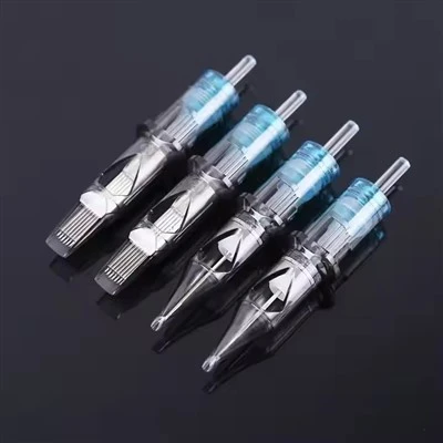 Agujas del tatuaje de mirlo Cartucho desechable aguja de seguridad esterilizada RS/RL/RM/M1 con membrana para máquinas rotativas de tatuaje