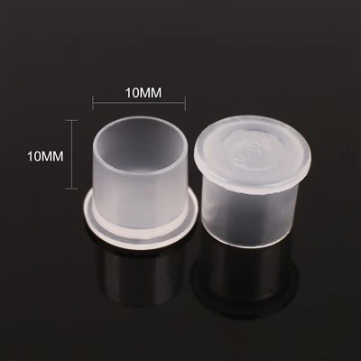 Copa de tinta de plástico portátil desechable con base espesa, disponible en varios modelos, adecuado para el uso de belleza y cuidado personal.