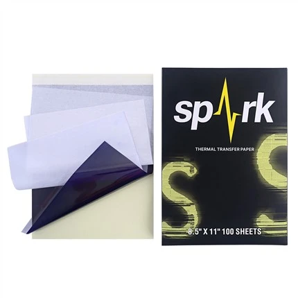 Recién llegado, papel de plantilla para tatuaje, plantilla térmica para tatuaje Spark, papel de copiadora para máquina de transferencia para tatuaje