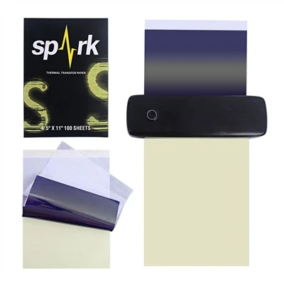 wholesale papel de transferencia de plantilla de tatuaje de chispa