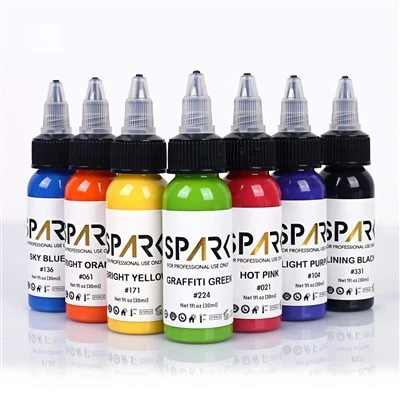 Tinta de tatuaje de alta calidad premium, tinta de tatuaje corporal personalizada con pigmento de 30 ml