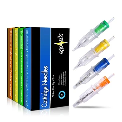 Profesional Spark SPD Agujas de cartucho de tatuaje de acero inoxidable con aplicación de arte corporal desechable magnum