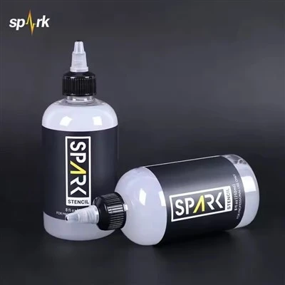 Spark Vegan Plantilla Friendly Fast - Fórmula de secado Gel de transferencia 8 fl oz (240 ml) para la aplicación de plantilla de tatuaje