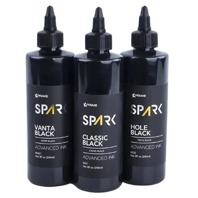 8 oz 240 ml Juego de tinta de tatuaje negro de color negro triple de color negro premium