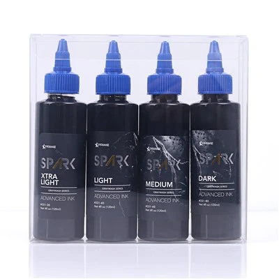 Spark más reciente 4 oz*4 set de lavado gris tatuaje temporal impermeable