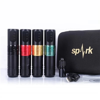 Ajuste inalámbrico recargable Spark Conexión permanente Cartucho desechable Cartucho inalámbrico Tattoo Machine Pen