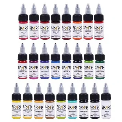 Spark Mayorista personalizado 0. 5 oz 15 ml PMU no tóxico Vegano Vegano Cosmética Profesional Profesional Tatuaje a base de tatuaje a base de aceite