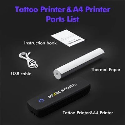 Tipo de plantilla de máquina de transferencia de tatuaje temporal inalámbrica Bluetooth
