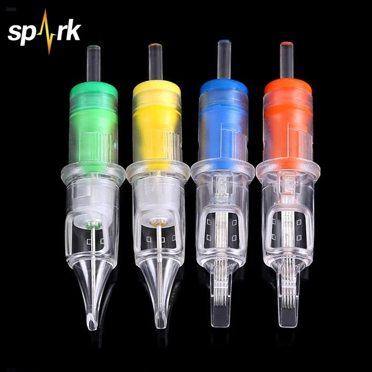 Chispa desechable acero inoxidable Precisión Compatible Fácil de usar Agujas de tatuaje de flujo de tinta fácil para el arte del cuerpo