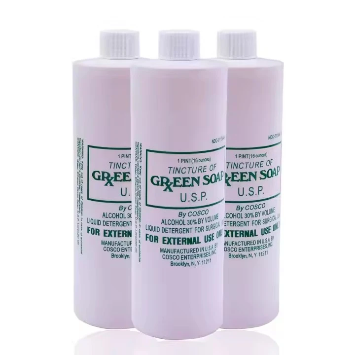 Espuma de jabón verde de tatuaje esterilizado