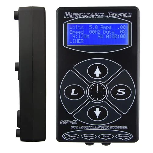 Fuente de alimentación para tatuaje HP-2 Hurricane barata Potencia de tatuaje digital