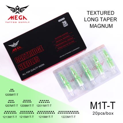 2020 Cartuchos de tatuaje con mejor textura Cartucho de aguja de tatuaje cónico largo 0.35 mm