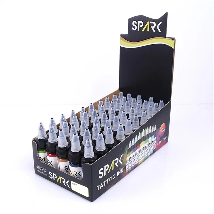 50 juegos de colores Spark Leadfree Tattoo Ink Tinta para tatuaje negra Tinta para tatuaje negra