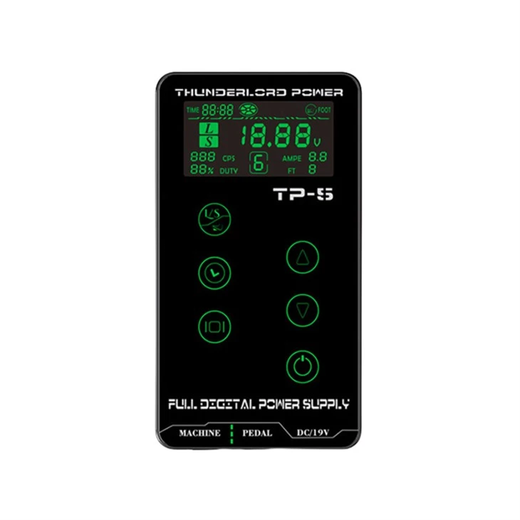 Para máquinas de tatuaje rotativas y de bobina suministros de tatuaje LCD Mini fuente de alimentación tatuajes