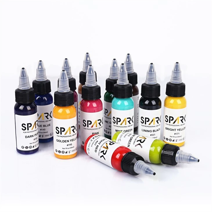 Pigmentos Tinta Para Tatuaje Spark Tattoo Ink Set Profesional