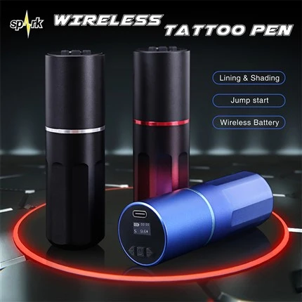 Pluma inalámbrica del tatuaje de la chispa de la máquina del tatuaje del motor sin cepillo inalámbrico de la chispa para el arte de cuerpo