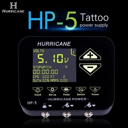 Fuente de alimentación para tatuajes táctiles a mano Fuente de alimentación para tatuajes de huracanes