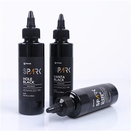 Luz negra triple de la tinta del tatuaje de la tinta del tatuaje de la chispa de la serie de la tinta negra del negro 4OZ del agujero