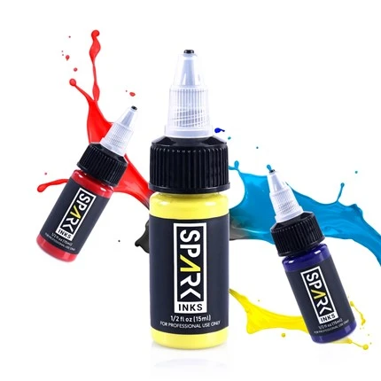 Chispa 14 colores Tinta de tatuaje Cuerpo permanente Seguro Tinta de tatuaje original