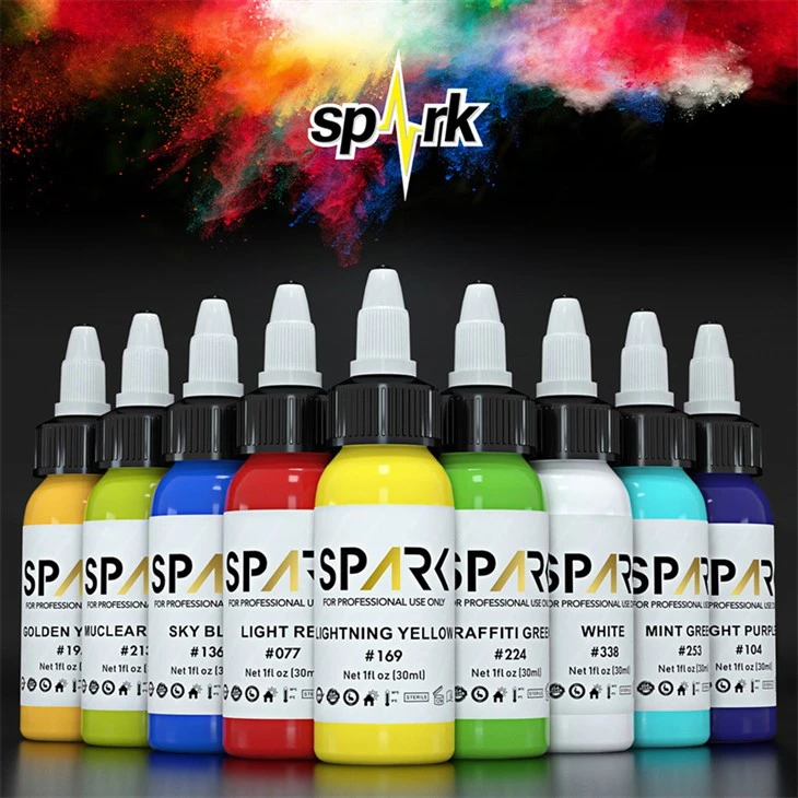 Spark Tinta para tatuajes sin plomo Tinta para tatuajes negra Tinta para tatuajes negra