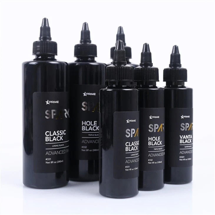 Triple negro 8OZ agujero negro tinta negra serie Spark Tattoo Ink Tattoo Ink Set