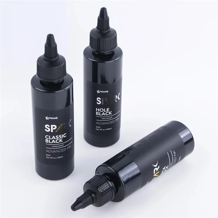 Tinta de tatuaje con luz negra, Triple negro, 8OZ, agujero negro, serie de tinta negra, tinta para tatuaje Spark, juego de tinta para tatuaje