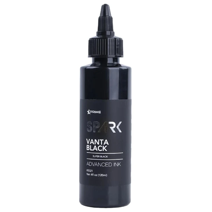 Tinta de tatuaje sin plomo, serie de tinta negra de 8OZ, forro negro clásico, tinta de tatuaje de chispa negra, pantalla de tinta de tatuaje profesional