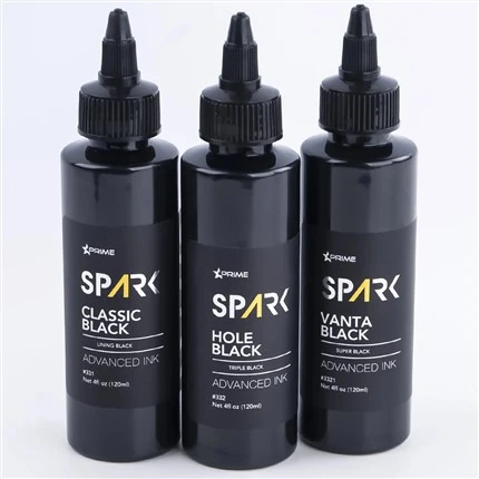 Tintas para tatuajes a granel, serie de tinta negra de 8OZ, tinta negra triple negra para tatuajes con chispa, tinta para tatuajes sin plomo